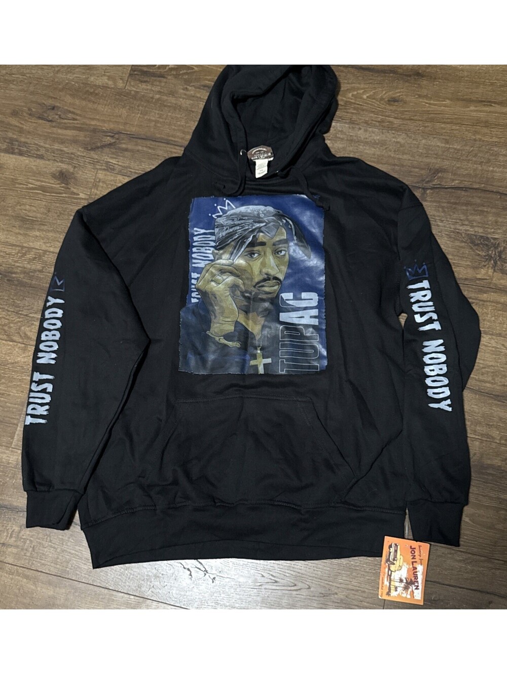 Tupac 2Pac Jon Lauren Hoodie Mens 3XL Black Rap Hip Hop NWT